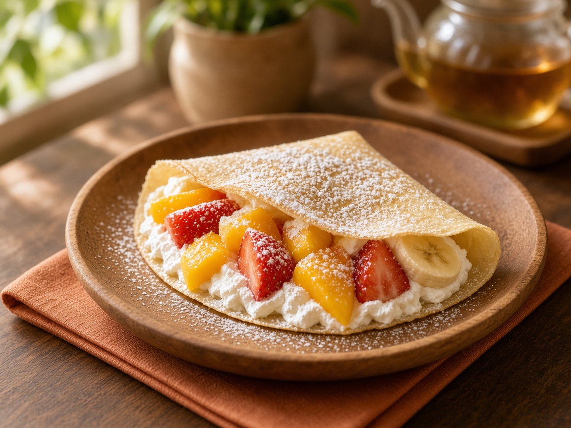 Japanese-style fruit crepe